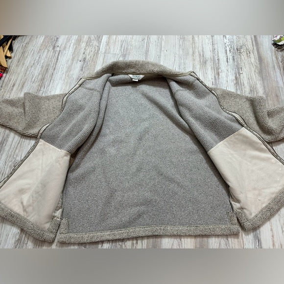 Vintage LL Bean Jacket Mens M Beige Fleece Warm Up 80’s 90’s Y2K MADE IN 🇺🇸 - Picture 11 of 13